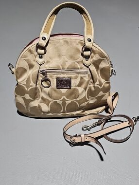 Coach 18708 Poppy Signature Sateen Bag Light Khaki
